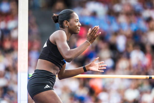 ZÜRICH, SWITZERLAND - AUGUST 27: Marithe-Therese Engondo of Switzerland (SUI) competes in the high jump at Diamond League: Weltklasse Zürich on August 27, 2026 in the Stadion Letzigrund, Zürich, Switzerland. Copyright: xUlfxSchillerx