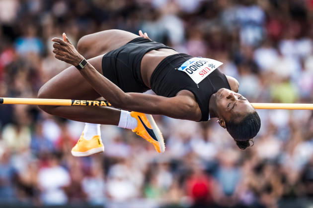ZÜRICH, SWITZERLAND - AUGUST 27: Marithe-Therese Engondo of Switzerland (SUI) competes in the high jump at Diamond League: Weltklasse Zürich on August 27, 2026 in the Stadion Letzigrund, Zürich, Switzerland. Copyright: xUlfxSchillerx