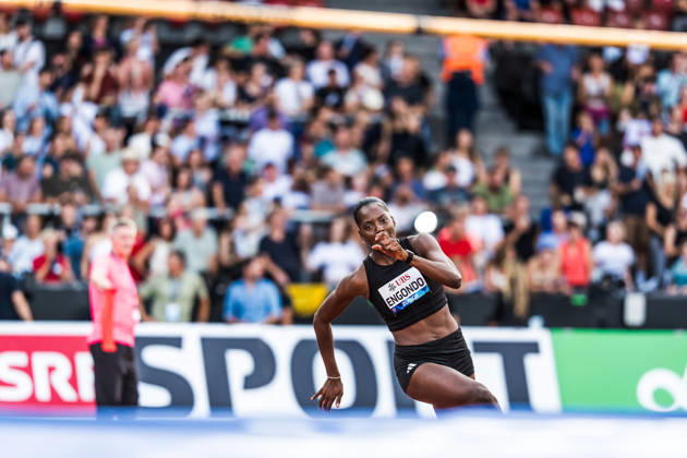ZÜRICH, SWITZERLAND - AUGUST 27: Marithe-Therese Engondo of Switzerland (SUI) competes in the womens high jump at Diamond League: Weltklasse Zürich on August 27, 2026 in the Stadion Letzigrund, Zürich, Switzerland. Copyright: xUlfxSchillerx