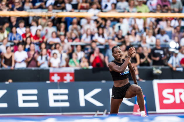 ZÜRICH, SWITZERLAND - AUGUST 27: Marithe-Therese Engondo of Switzerland (SUI) competes in the high jump at Diamond League: Weltklasse Zürich on August 27, 2026 in the Stadion Letzigrund, Zürich, Switzerland. Copyright: xUlfxSchillerx