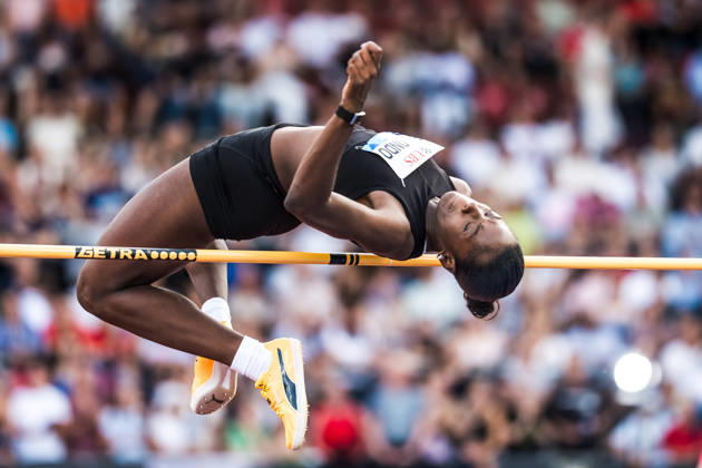 ZÜRICH, SWITZERLAND - AUGUST 27: Marithe-Therese Engondo of Switzerland (SUI) competes in the high jump at Diamond League: Weltklasse Zürich on August 27, 2026 in the Stadion Letzigrund, Zürich, Switzerland. Copyright: xUlfxSchillerx