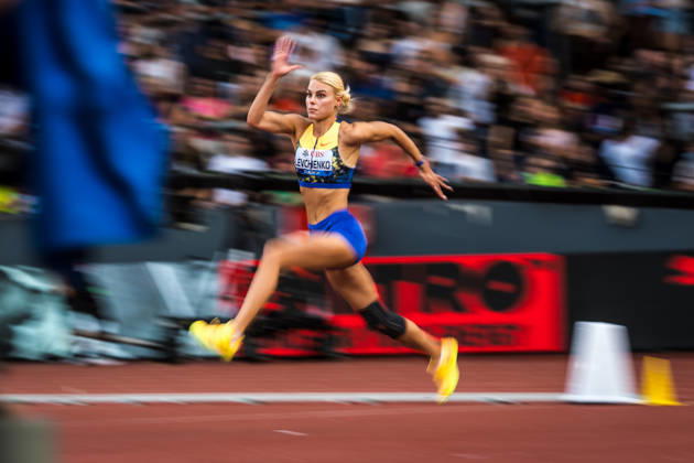 ZÜRICH, SWITZERLAND - AUGUST 27: Yuliia Levchenko of Ukraine (UKR) competes in the high jump at Diamond League: Weltklasse Zürich on August 27, 2026 in the Stadion Letzigrund, Zürich, Switzerland. Copyright: xUlfxSchillerx