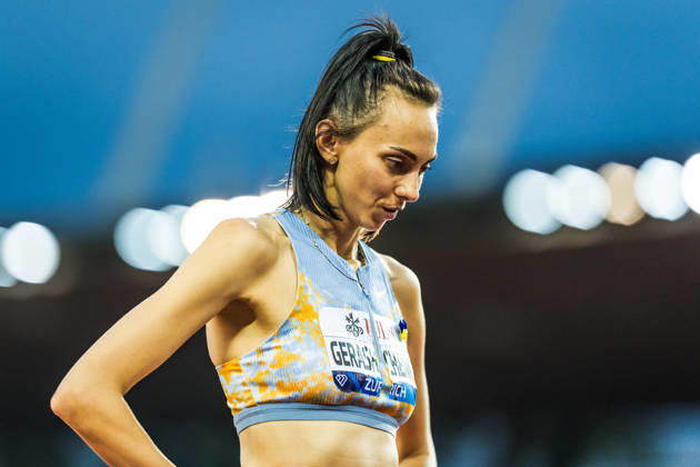 ZÜRICH, SWITZERLAND - AUGUST 27: Iryna Gerashchenko of Ukraine (UKR) during the high jump at Diamond League: Weltklasse Zürich on August 27, 2026 in the Stadion Letzigrund, Zürich, Switzerland. Copyright: xUlfxSchillerx