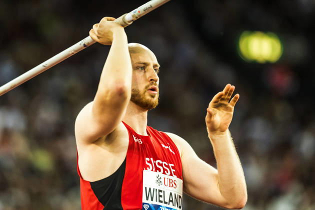 ZÜRICH, SWITZERLAND - AUGUST 27: Simon Wieland of Switzerland (SUI) competes in the javelin throw at Diamond League: Weltklasse Zürich on August 27, 2026 in the Stadion Letzigrund, Zürich, Switzerland. Copyright: xUlfxSchillerx