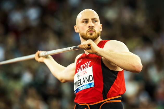 ZÜRICH, SWITZERLAND - AUGUST 27: Simon Wieland of Switzerland (SUI) competes in the javelin throw at Diamond League: Weltklasse Zürich on August 27, 2026 in the Stadion Letzigrund, Zürich, Switzerland. Copyright: xUlfxSchillerx