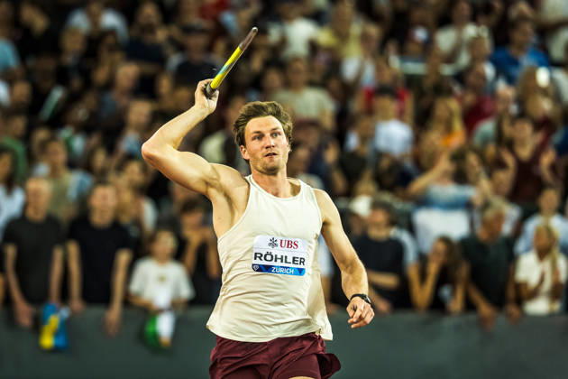 ZÜRICH, SWITZERLAND - AUGUST 27: Thomas Röhler of Germany (GER) competes in the javelin throw at Diamond League: Weltklasse Zürich on August 27, 2026 in the Stadion Letzigrund, Zürich, Switzerland. Copyright: xUlfxSchillerx