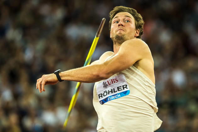 ZÜRICH, SWITZERLAND - AUGUST 27: Thomas Röhler of Germany (GER) competes in the javelin throw at Diamond League: Weltklasse Zürich on August 27, 2026 in the Stadion Letzigrund, Zürich, Switzerland. Copyright: xUlfxSchillerx