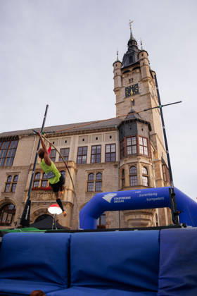 6. Internationales DVV-Stadtwerke Stabhochsprungmeeting Bartosz Marciniewicz (POL) am 27.08.2026 auf dem Marktplatz Dessau, Dessau-Roßlau (Sachsen-Anhalt) Dessau-Roßlau Marktplatz Dessau Sachsen-Anhalt Deutschland