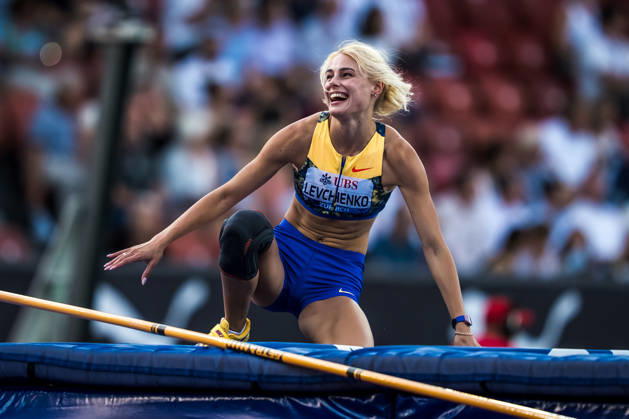 ZÜRICH, SWITZERLAND - AUGUST 27: Yuliia Levchenko of Ukraine (UKR) reacts after a failed attempt in the womens high jump at Diamond League: Weltklasse Zürich on August 27, 2026 in the Stadion Letzigrund, Zürich, Switzerland. Copyright: xUlfxSchillerx