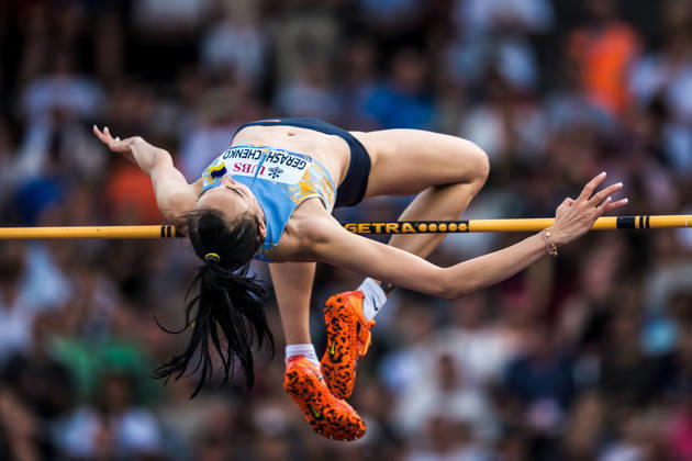 ZÜRICH, SWITZERLAND - AUGUST 27: Iryna Gerashchenko of Ukraine (UKR) competes in the high jump at Diamond League: Weltklasse Zürich on August 27, 2026 in the Stadion Letzigrund, Zürich, Switzerland. Copyright: xUlfxSchillerx