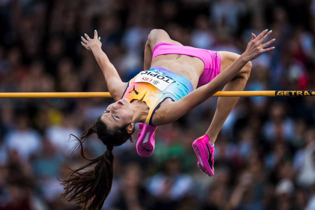ZÜRICH, SWITZERLAND - AUGUST 27: Angelina Topic of Serbia (SRB) competes in the high jump at Diamond League: Weltklasse Zürich on August 27, 2026 in the Stadion Letzigrund, Zürich, Switzerland. Copyright: xUlfxSchillerx