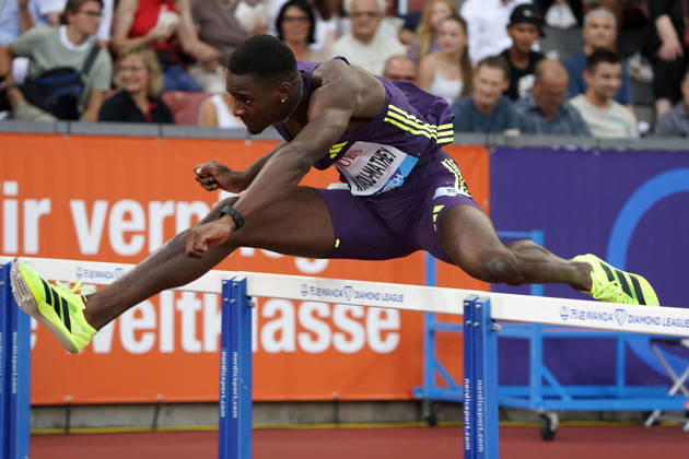 Zürich Leichtathletik, athletics, Wanda Diamond League Weltklasse Zürich 2026, 27.08.2026, Letzigrund Stadion Zürich , 110mHürden Männer 110mHurdles Men, Just Kwaou-Mathey, Frankreich France FRA ,