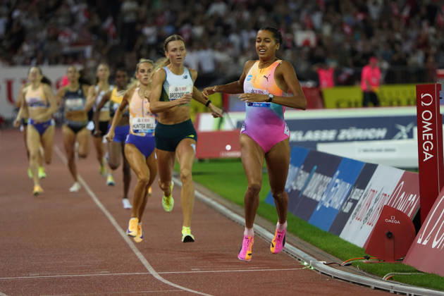 ZÜrich Leichtathletik, athletics, Wanda Diamond League Weltklasse Zürich 2026, 27.08.2026, Letzigrund Stadion Zürich , 800m Frauen 800m Women, Audrey Werro, Schweiz, Femke Broeders-Bol., Niederlande