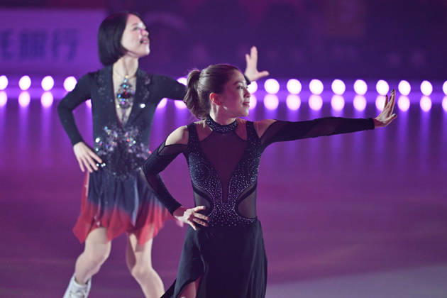 (L-R) Akiko Suzuki, Kana Muramoto, AUGUST 27, 2026 - Figure skating, Eiskunstlauf : Friends on Ice 2026 at Shinyokohama Skate Center, Kanagawa, Japan. Noxthirdxpartyxsales  aflo_343326373 KenjiroxMatsuox