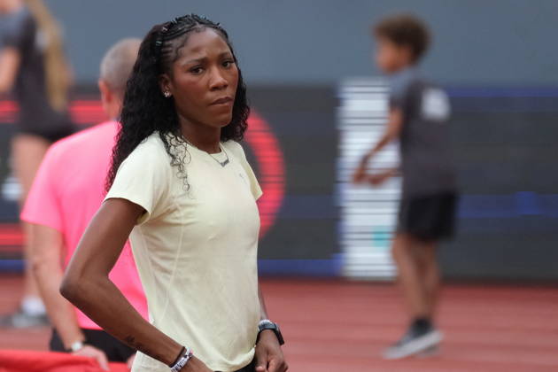 RECORD DATE NOT STATED Jamaian high jumper Lamara Distin during Weltklasse 2026, the Zurich stage of Diamond League Copyright: xSergioxBrunettix