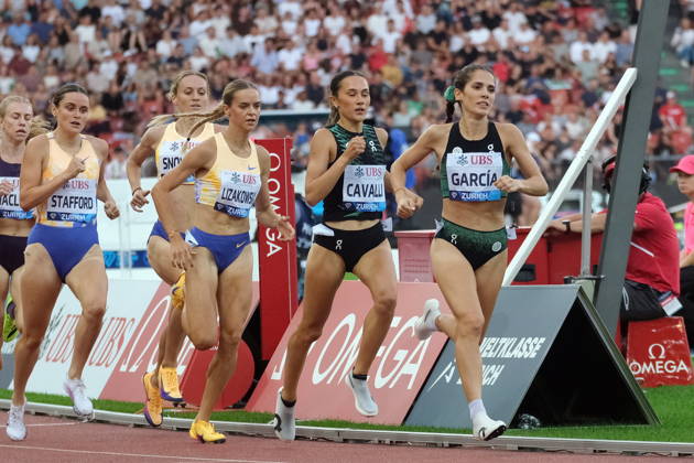 RECORD DATE NOT STATED Spanish 1500m Marta Garcia leads the group during Weltklasse 2026, the Zurich stage of Diamond League Copyright: xSergioxBrunettix