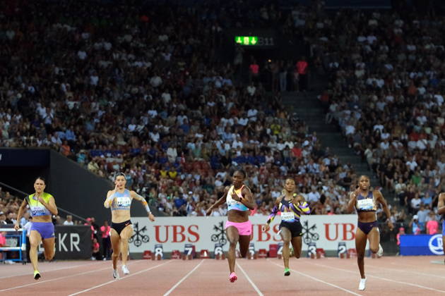 RECORD DATE NOT STATED Saint Lucia Julien Alfred wins the 100m during Weltklasse 2026, the Zurich stage of Diamond League Copyright: xSergioxBrunettix