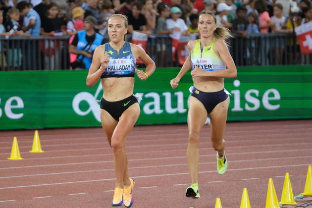RECORD DATE NOT STATED American 3000m steeple Lexy Halladay and German Lea Meyer during Weltklasse 2026, the Zurich stage of Diamond League Copyright: xSergioxBrunettix