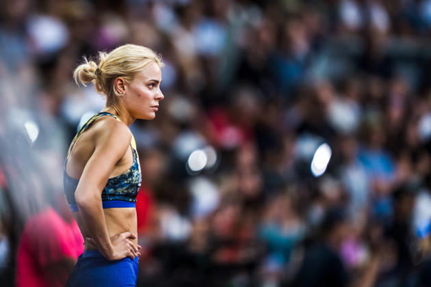 ZÜRICH, SWITZERLAND - AUGUST 27: Yuliia Levchenko of Ukraine (UKR) during the high jump at Diamond League: Weltklasse Zürich on August 27, 2026 in the Stadion Letzigrund, Zürich, Switzerland. Copyright: xUlfxSchillerx