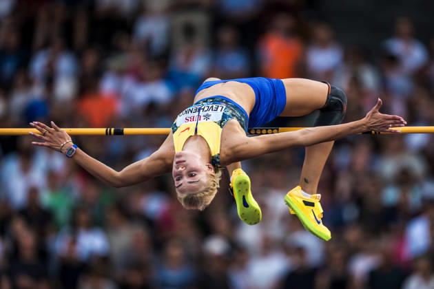 ZÜRICH, SWITZERLAND - AUGUST 27: Yuliia Levchenko of Ukraine (UKR) competes in the high jump at Diamond League: Weltklasse Zürich on August 27, 2026 in the Stadion Letzigrund, Zürich, Switzerland. Copyright: xUlfxSchillerx