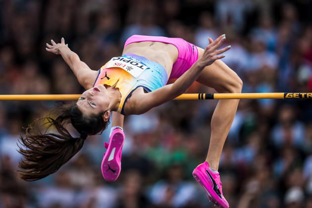 ZÜRICH, SWITZERLAND - AUGUST 27: Angelina Topic of Serbia (SRB) competes in the high jump at Diamond League: Weltklasse Zürich on August 27, 2026 in the Stadion Letzigrund, Zürich, Switzerland. Copyright: xUlfxSchillerx