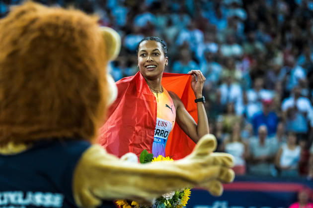 ZÜRICH, SWITZERLAND - AUGUST 27: Audrey Werro of Switzerland (SUI) celebrates after the womens 800 m at Diamond League: Weltklasse Zürich on August 27, 2026 in the Stadion Letzigrund, Zürich, Switzerland. Copyright: xUlfxSchillerx