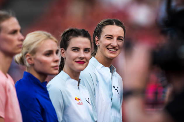 ZÜRICH, SWITZERLAND - AUGUST 27: Nicola Olyslagers of Australia (AUS) during the presentation of the womens high jump at Diamond League: Weltklasse Zürich on August 27, 2026 in the Stadion Letzigrund, Zürich, Switzerland. Copyright: xUlfxSchillerx