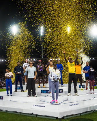 ZÜRICH, SWITZERLAND - AUGUST 27: The wormers podium at Diamond League: Weltklasse Zürich on August 27, 2026 in the Stadion Letzigrund, Zürich, Switzerland. Copyright: xUlfxSchillerx
