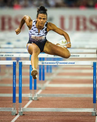 ZÜRICH, SWITZERLAND - AUGUST 27: Ditaji Kambundji of Switzerland (SUI) competes in the womens 100 m hurdles at Diamond League: Weltklasse Zürich on August 27, 2026 in the Stadion Letzigrund, Zürich, Switzerland. Copyright: xUlfxSchillerx