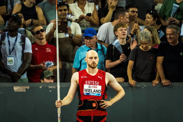 ZÜRICH, SWITZERLAND - AUGUST 27: Simon Wieland of Switzerland (SUI) in the mens javelin throw at Diamond League: Weltklasse Zürich on August 27, 2026 in the Stadion Letzigrund, Zürich, Switzerland. Copyright: xUlfxSchillerx