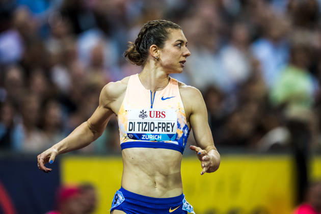 ZÜRICH, SWITZERLAND - AUGUST 27: Geraldine Di Tizio-Frey of Switzerland (SUI) finishes in the womens 100 m at Diamond League: Weltklasse Zürich on August 27, 2026 in the Stadion Letzigrund, Zürich, Switzerland. Copyright: xUlfxSchillerx