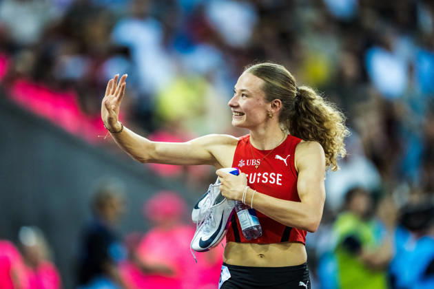 ZÜRICH, SWITZERLAND - AUGUST 27: Fabienne Hoenke of Switzerland (SUI) after the womens 200 m at Diamond League: Weltklasse Zürich on August 27, 2026 in the Stadion Letzigrund, Zürich, Switzerland. Copyright: xUlfxSchillerx