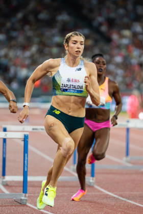 Athletics Diamond League meet in Letzigrund Stadium, Zurich, Switzerland ZAPLETALOVc Emma (Slovakia) competes in the 400m hurdles at the Weltklasse Diamond League meet in Letzigrund Stadium, Zurich, Switzerland on August 27, 2026. ZURICH SWITZERLAND  Copyright: xMatrixxImagesxYonathanxKellermanx