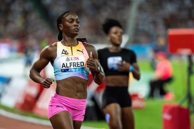 Athletics Diamond League meet in Letzigrund Stadium, Zurich, Switzerland Julien ALFRED from Saint Lucia wins the womens 100m in 10.70s (NR) at the Weltklasse Diamond League meet in Letzigrund Stadium, Zurich, Switzerland on August 27, 2026. ZURICH SWITZERLAND  Copyright: xMatrixxImagesxYonathanxKellermanx