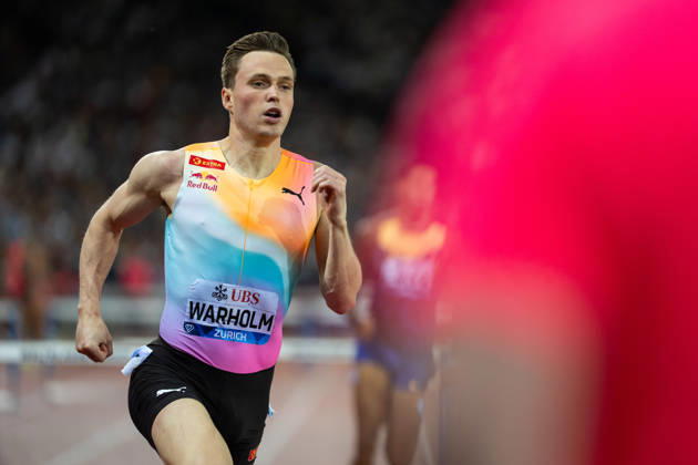 Athletics Diamond League meet in Letzigrund Stadium, Zurich, Switzerland Karsten WARHOLM from Norway in the mens 400m hurdles at the Weltklasse Diamond League meet in Letzigrund Stadium, Zurich, Switzerland on August 27, 2026. ZURICH SWITZERLAND  Copyright: xMatrixxImagesxYonathanxKellermanx