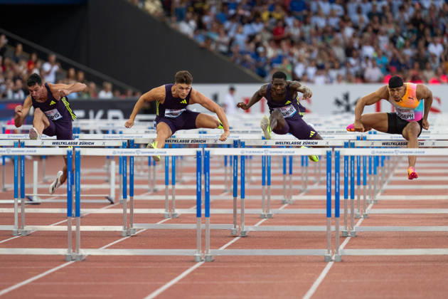 Athletics Diamond League meet in Letzigrund Stadium, Zurich, Switzerland Trey CUNNINGHAM (USA) competes in the mens 110m hurdles at the Weltklasse Diamond League meet in Letzigrund Stadium, Zurich, Switzerland on August 27, 2026. ZURICH SWITZERLAND  Copyright: xMatrixxImagesxYonathanxKellermanx