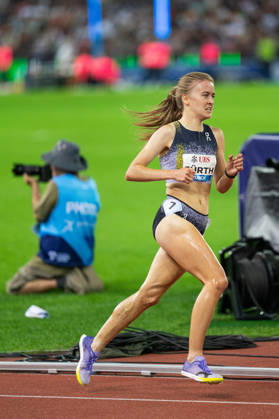 Athletics Diamond League meet in Letzigrund Stadium, Zurich, Switzerland G RTH Olivia (Germany) competes in the womens 300m steeplechase at the Weltklasse Diamond League meet in Letzigrund Stadium, Zurich, Switzerland on August 27, 2026. ZURICH SWITZERLAND  Copyright: xMatrixxImagesxYonathanxKellermanx