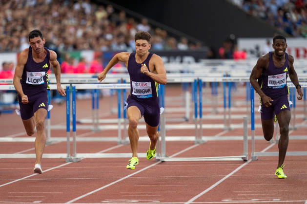 Athletics Diamond League meet in Letzigrund Stadium, Zurich, Switzerland Trey CUNNINGHAM (USA) competes in the mens 110m hurdles at the Weltklasse Diamond League meet in Letzigrund Stadium, Zurich, Switzerland on August 27, 2026. ZURICH SWITZERLAND  Copyright: xMatrixxImagesxYonathanxKellermanx