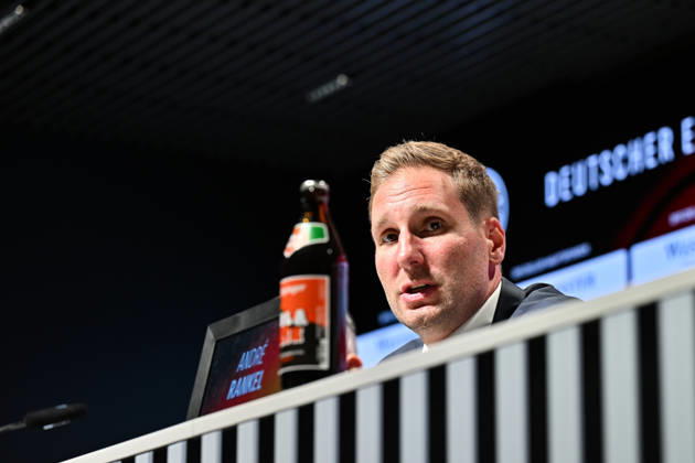 DEB Pressekonferenz; 27.08.2026 MUNICH, GERMANY - 27. AUGUST: im Bild der neue Eishockey Bundestrainer der deutschen Nationalmannschaft - Andre RANKEL auf der Pressekonferenz im SAP Garden in München Copyright: xBEAUTIFULxSPORTS Goldbergx