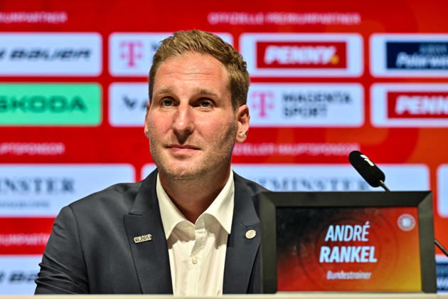 DEB Pressekonferenz; 27.08.2026 MUNICH, GERMANY - 27. AUGUST: im Bild der neue Eishockey Bundestrainer der deutschen Nationalmannschaft - Andre RANKEL auf der Pressekonferenz im SAP Garden in München Copyright: xBEAUTIFULxSPORTS Goldbergx