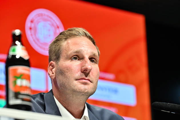 DEB Pressekonferenz; 27.08.2026 MUNICH, GERMANY - 27. AUGUST: im Bild der neue Eishockey Bundestrainer der deutschen Nationalmannschaft - Andre RANKEL auf der Pressekonferenz im SAP Garden in München Copyright: xBEAUTIFULxSPORTS Goldbergx