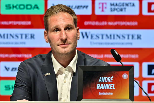 DEB Pressekonferenz; 27.08.2026 MUNICH, GERMANY - 27. AUGUST: im Bild der neue Eishockey Bundestrainer der deutschen Nationalmannschaft - Andre RANKEL auf der Pressekonferenz im SAP Garden in München Copyright: xBEAUTIFULxSPORTS Goldbergx