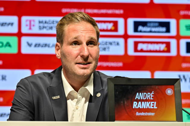DEB Pressekonferenz; 27.08.2026 MUNICH, GERMANY - 27. AUGUST: im Bild der neue Eishockey Bundestrainer der deutschen Nationalmannschaft - Andre RANKEL auf der Pressekonferenz im SAP Garden in München Copyright: xBEAUTIFULxSPORTS Goldbergx
