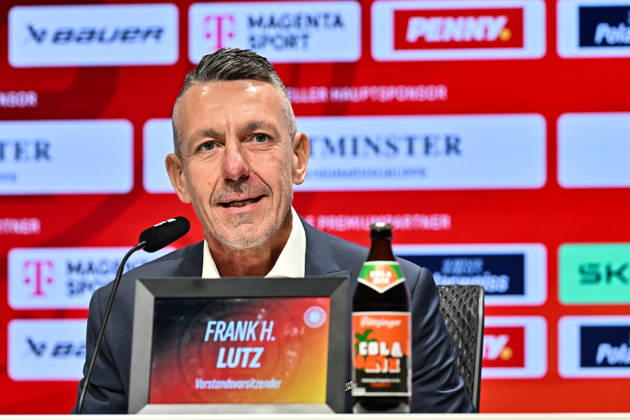 DEB Pressekonferenz; 27.08.2026 MUNICH, GERMANY - 27. AUGUST: im Bild der Vorstandsvorsitzende des DEB - Frank H. LUTZ auf der Pressekonferenz im SAP Garden in München Copyright: xBEAUTIFULxSPORTS Goldbergx