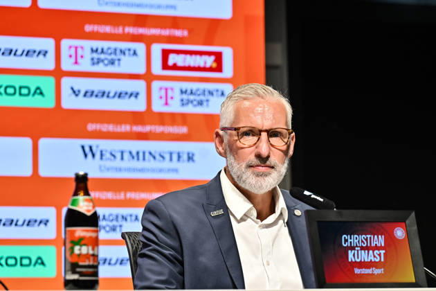DEB Pressekonferenz; 27.08.2026 MUNICH, GERMANY - 27. AUGUST: im Bild der Vorstand des DEB - Christian KÜNAST auf der Pressekonferenz im SAP Garden in München Copyright: xBEAUTIFULxSPORTS Goldbergx
