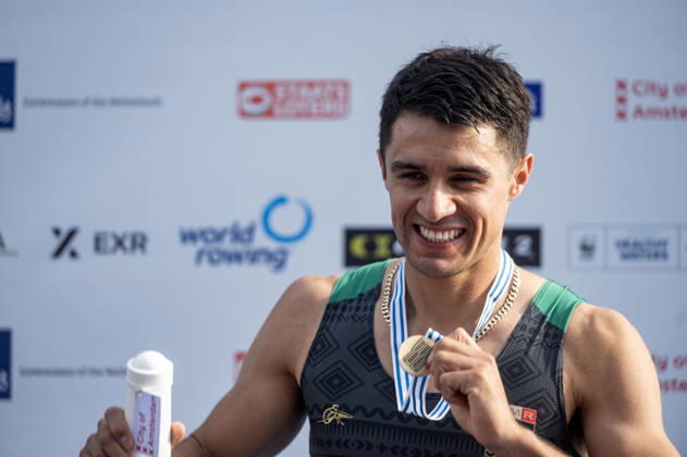Amsterdam The Netherlands 27th August 2026 2026 World Rowing Championships on the Bosbaan in Amsterdam Lightweight Men s Single Sculls Final A (Final) Alexis Lopez Garcia (MEX) wins bronze watersport,