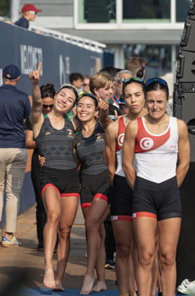 Amsterdam The Netherlands 27th August 2026 2026 World Rowing Championships on the Bosbaan in Amsterdam Lightweight Women s Double Sculls Final (Final) Medal ceremony. Gold medal winners Aylin Maryah Ibarra Maduena and Melissa Marquez (MEX) watersport,