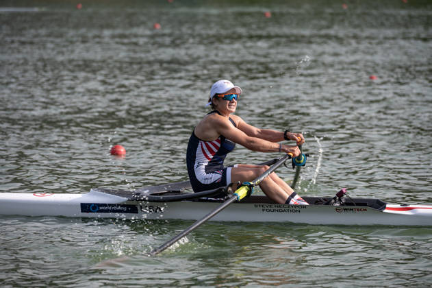 Amsterdam The Netherlands 27th August 2026 2026 World Rowing Championships on the Bosbaan in Amsterdam Lightweight Women s Single Sculls Final A (Final) Claire Friedlander (USA) watersport,