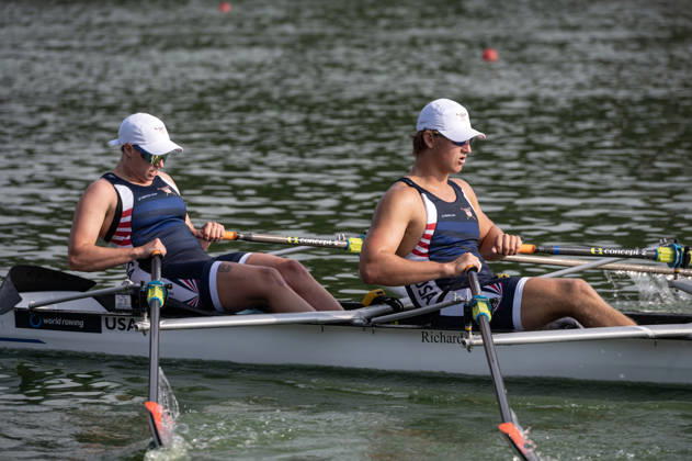 Amsterdam The Netherlands 27th August 2026 2026 World Rowing Championships on the Bosbaan in Amsterdam PR2 Mixed Double Sculls Final A (Final) B Natalie Vorel S Chance Quarry (USA) watersport,
