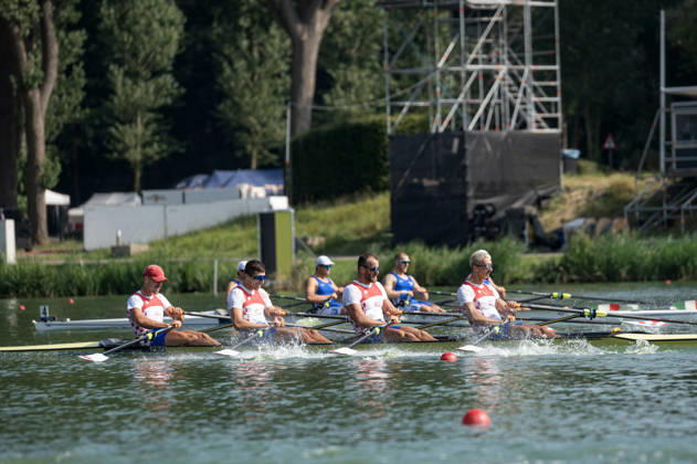Amsterdam The Netherlands 27th August 2026 2026 World Rowing Championships on the Bosbaan in Amsterdam Men s Quadruple Sculls Semifinal 1 (Semifinal) B Goran Mahmutovic 2 Roko Boskovic 3 Damir Martin S Ivan Talaja (CRO) watersport,